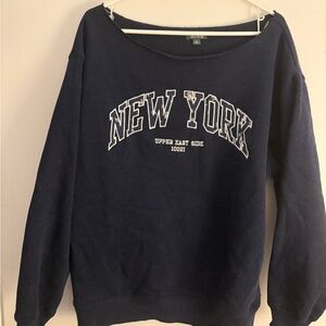 Wild Fable Navy Blue New York Sweatshirt